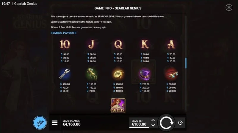 Gearlab Genius - povezani Synced Reels sa identičnim simbolima