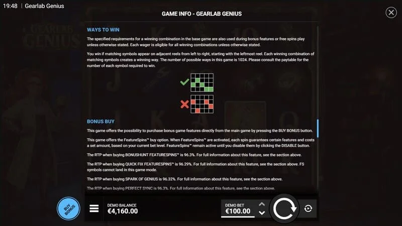 Gearlab Genius - Super Reel vertikala Wild simbola
